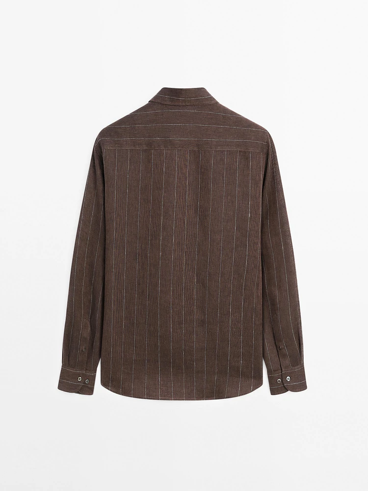 100% linen pinstripe shirt
