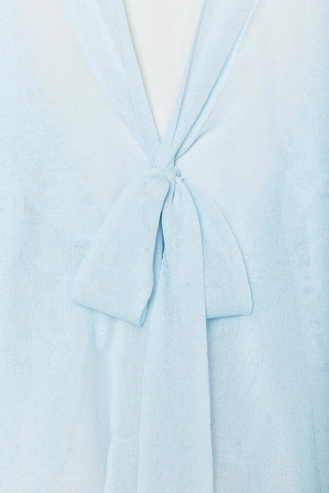 BLOUSE SEMI-TRANSPARENTE EN MAILLE
