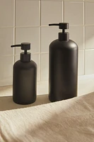 BLACK RESIN BATHROOM DISPENSER