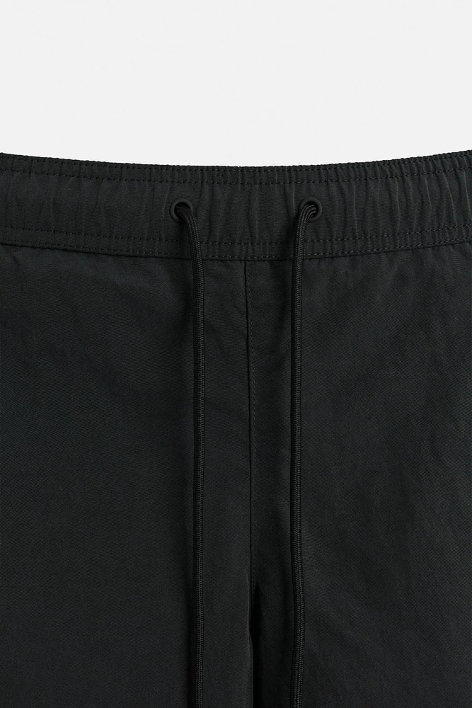 CONTRAST BANDS MID-LENGTH SWIMSUIT