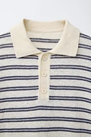 LINEN COTTON POLO SHIRT