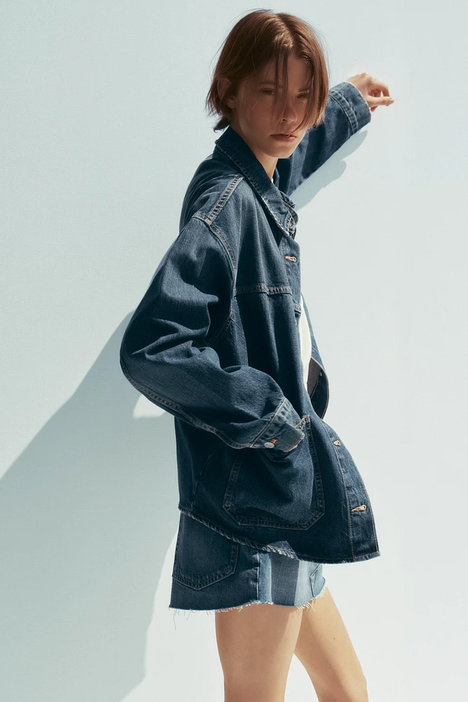 TRF DENIM POCKET OVERSHIRT