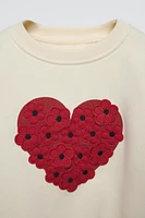 FLORAL HEART SWEATSHIRT