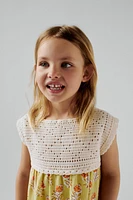 ROBE AU CROCHET EN COTON ET LIN