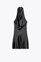 ROBE MINI HALTER SATINÉE