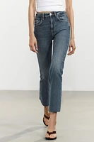 FLARED CROPPED HIGH WAIST TRF JEANS
