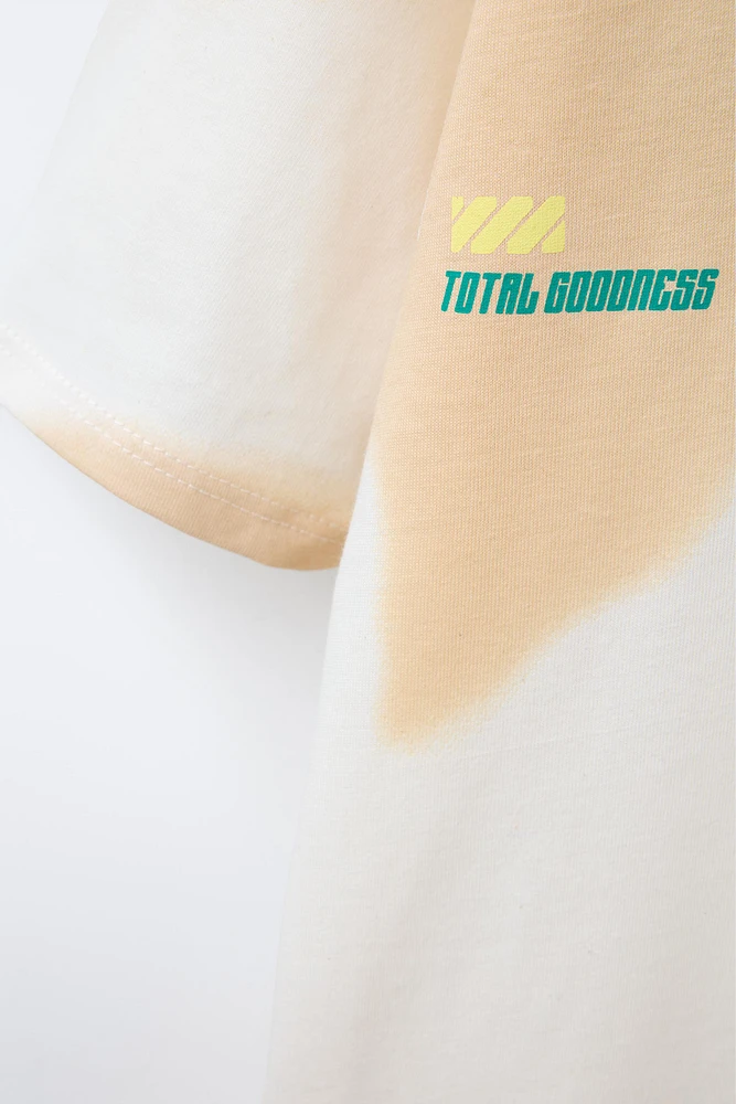 T-SHIRT À IMPRIMÉ TACHES TEXTE