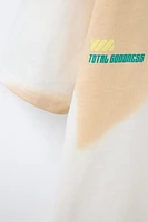 T-SHIRT À IMPRIMÉ TACHES TEXTE