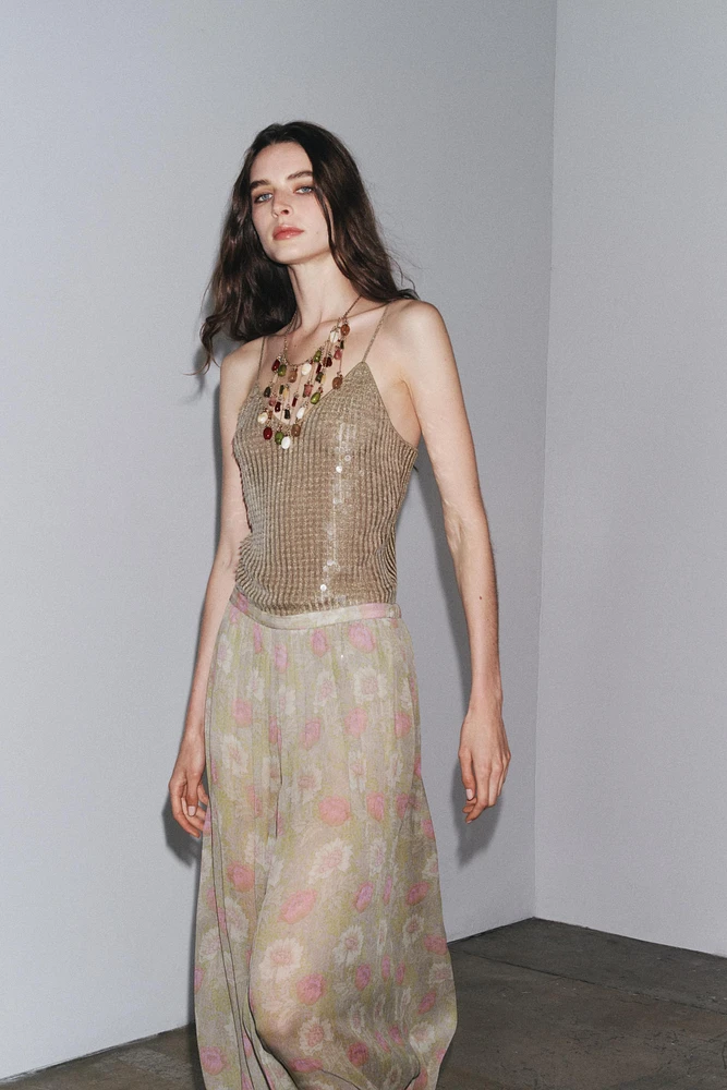SEQUIN KNIT TOP