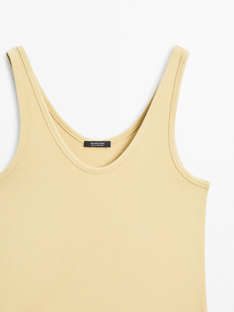 Top à bretelles en coton mélang