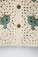 CHEMISE EN MAILLE CROCHET CACTUS