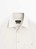 Regular fit 100% cotton twill shirt