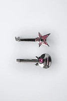 PACK OF TWO POP STAR GUITAR HAIR CLIPS