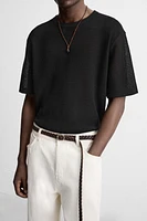 TEXTURED KNIT T-SHIRT