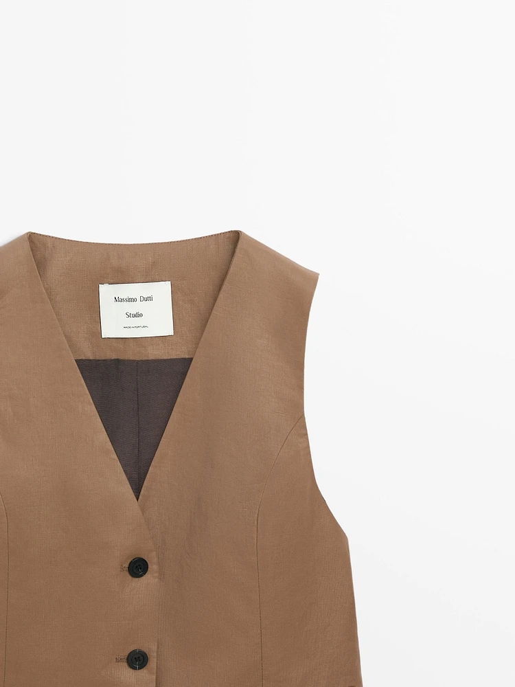 Cotton blend waistcoat - Studio