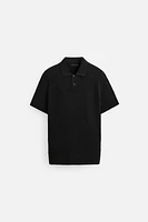 REGULAR FIT TEXTURED POLO SHIRT