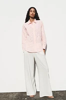 CHEMISE BRODERIES EFFET GOMME