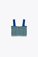 STRUCTURED KNIT CROP TOP