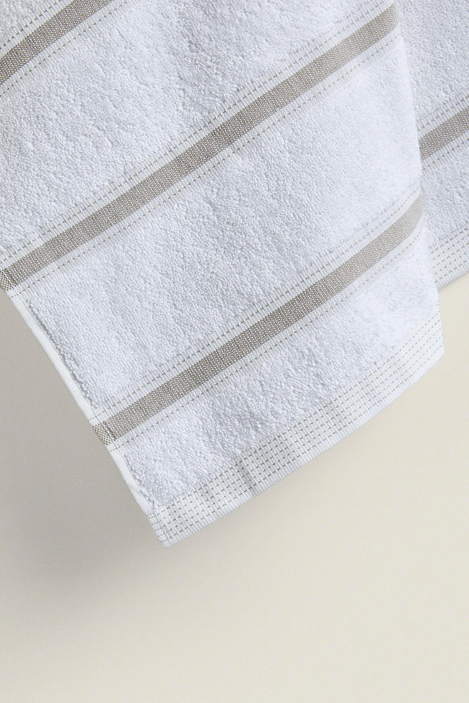STRIPED COTTON TERRYCLOTH KITCHEN TOWEL