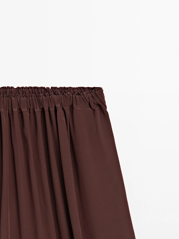 Jupe-culotte fluide en tissu technique