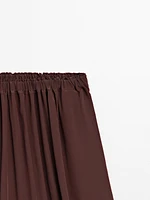 Jupe-culotte fluide en tissu technique