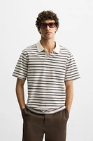 STRIPED PIQUÉ POLO SHIRT