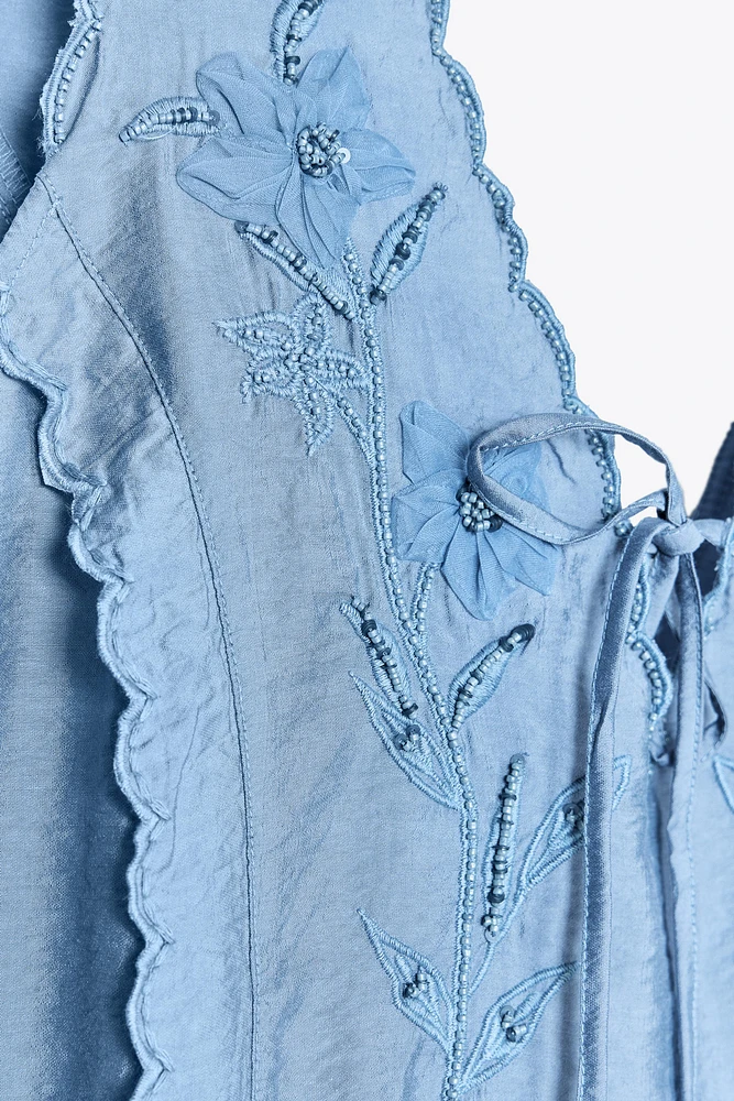 EMBROIDERED SHORT DRESS