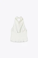 TOP HALTER SATINÉ