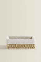 RECTANGULAR FABRIC INTERIOR BASKET
