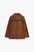 BLAZER OVERSIZE DAIM 100 % ZW COLLECTION LIMITED EDITION