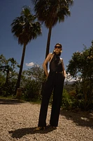 GOLD BUTTON PALAZZO PANTS
