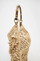 FLORAL WOVEN SHOPPER BAG