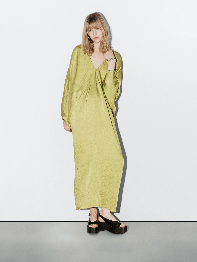 Robe kimono fluide satinée - STUDIO