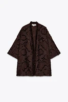 VESTE KIMONO TISSU STRUCTURÉ