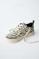 TENNIS EN COTON ANIMAL PRINT