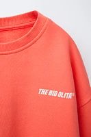 TEXT PRINT SWEATSHIRT