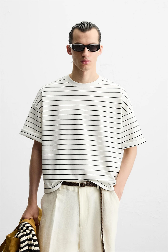 T-SHIRT BOXY FIT À RAYURES