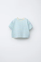 RUSTIC WOVEN STRIPE T-SHIRT