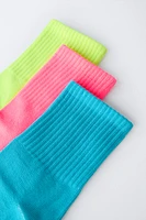 THREE-PACK OF NEON SOCKS