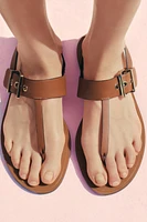 LOW HEELED SANDALS WITH BUCKLE