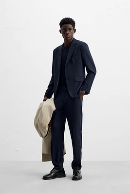 TEXTURED SUIT PANTS