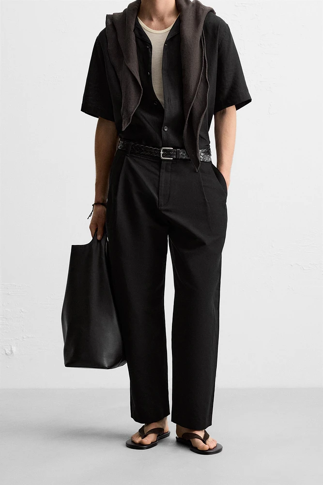 PANTALON COTON - LIN PLIS
