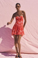 GODET PRINT DRESS