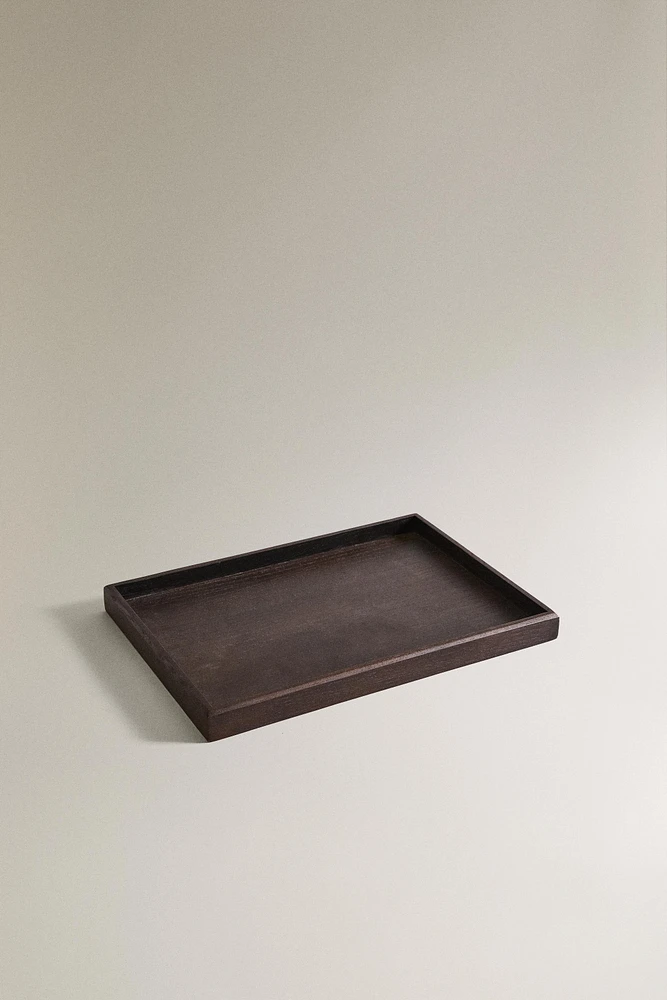 WOODEN BATHROOM TRAY