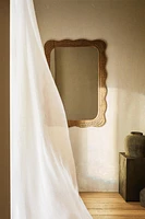 IRREGULAR RATTAN WALL MIRROR
