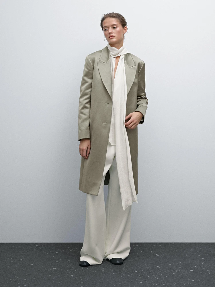 Manteau long satiné - Studio