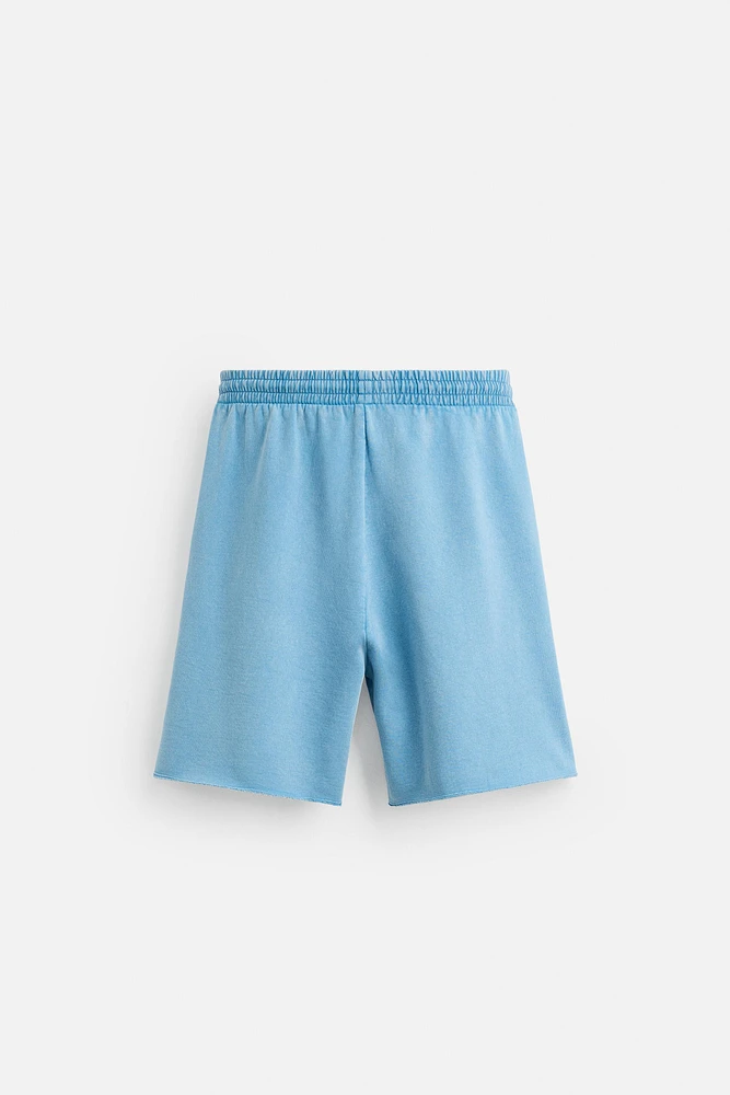 WASHED RELAXED FIT JOGGER SHORTS