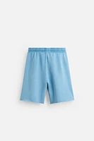 WASHED RELAXED FIT JOGGER SHORTS