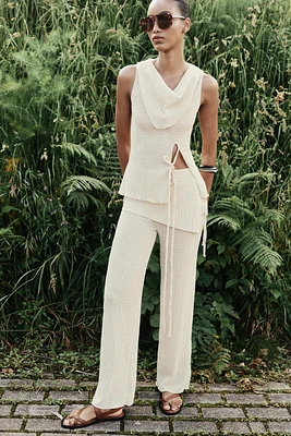 PANTALON PARÉO NŒUDS TEXTURÉ