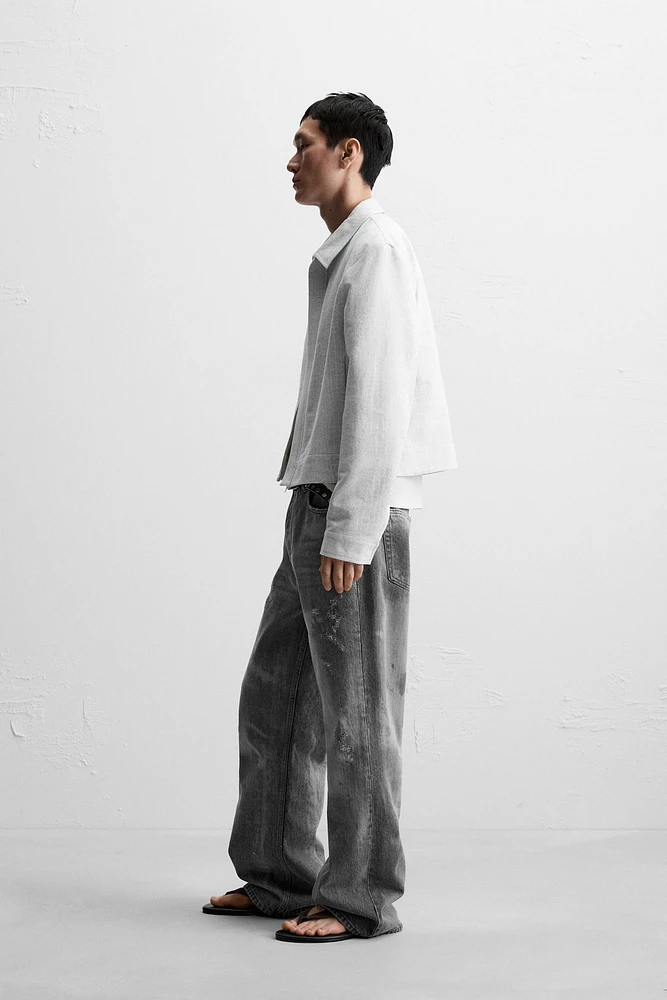 CROPPED FIT JACQUARD JACKET